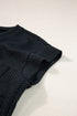 Textured Cap Sleeve T Shirt Dress